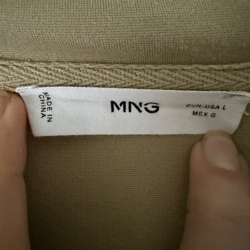 Mango | Large |  “Florida” Half-Zip Hoodie | Khaki - Picture 6 of 7